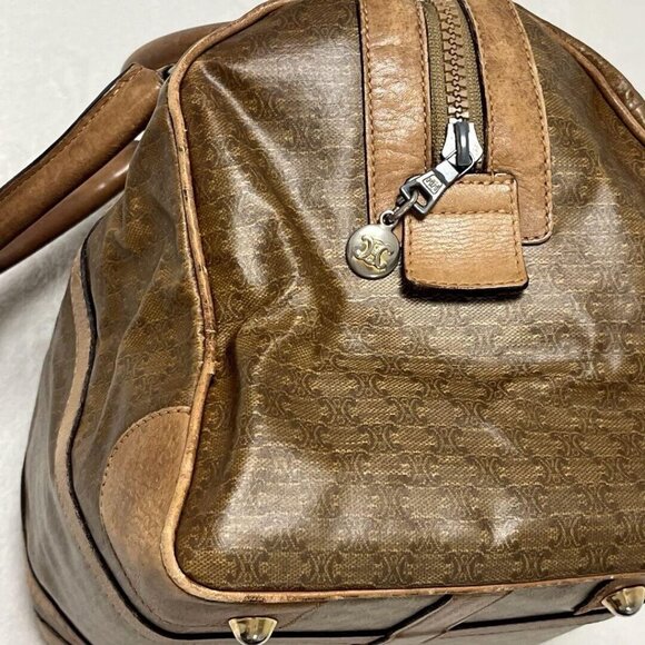 Celine Boston Bag Brown Macadam Pattern - Picture 6 of 10